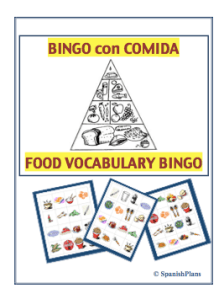 Food Bingo Spanish Comida Juego Bingo