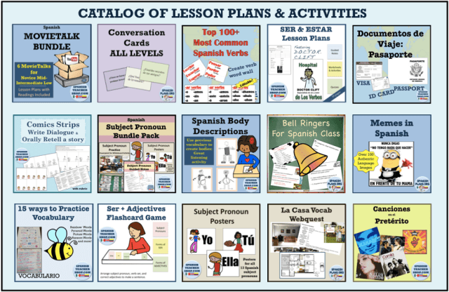 Spanish Lesson Activities