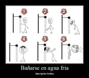 banarse agua fria