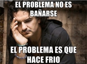 banarse con agua fria