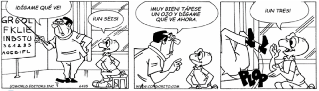 Condorito Examen de la vista