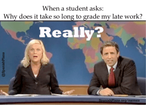 Students late work meme
