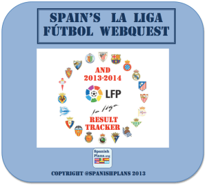 Spain La Liga futbol Webquest