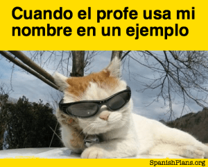 El profe usa tu nombre en un ejemplo