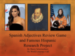 Spanish Adjective Review Game