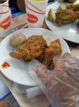 Eating Chicken with Gloves in Colombia