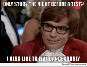 study the night before a test