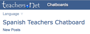 Teachers net Spanish chatboard