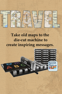 Use old maps to create inspiring bulletin board