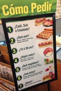 Subway in Spanish