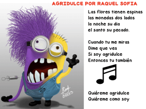 Agridulce letras por Raquel Sofia