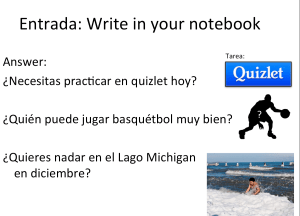 Entrada para la clase de español