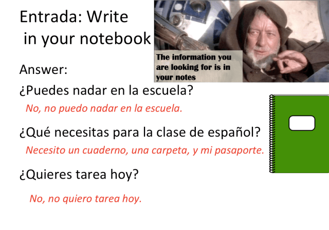 Bell Work in Spanish Class | SpanishPlans.org