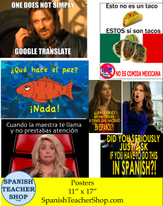 Posters from SpanishTeacherShop.com