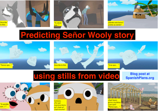 Predicting Senor Wooly story with stills from Video