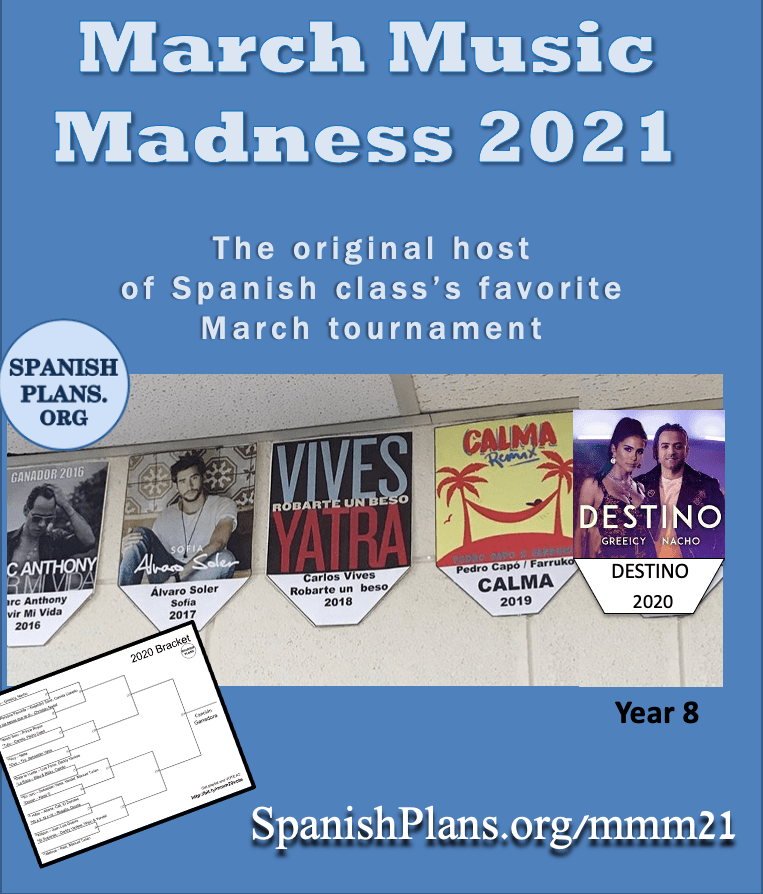 March Music Madness 2021 from SpanishPlans.org